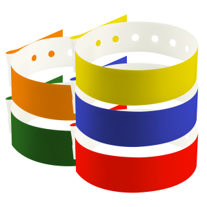 L-Shaped Wristbands Multi-Color Event Packs (5 Colors)