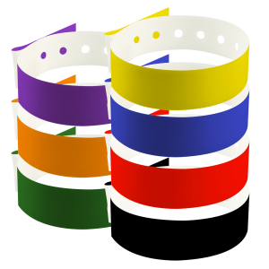 L-Shaped Wristbands Multi-Color Event Packs (7 Colors)